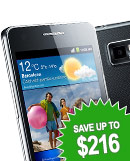 Risparmiare $ 216 il Galaxy S II